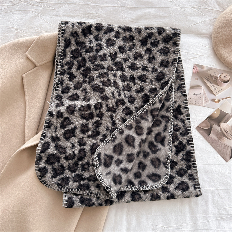 Autumn Winter Leopard Scarf Wo - Woven Scarf Blanket ulasan dan harga