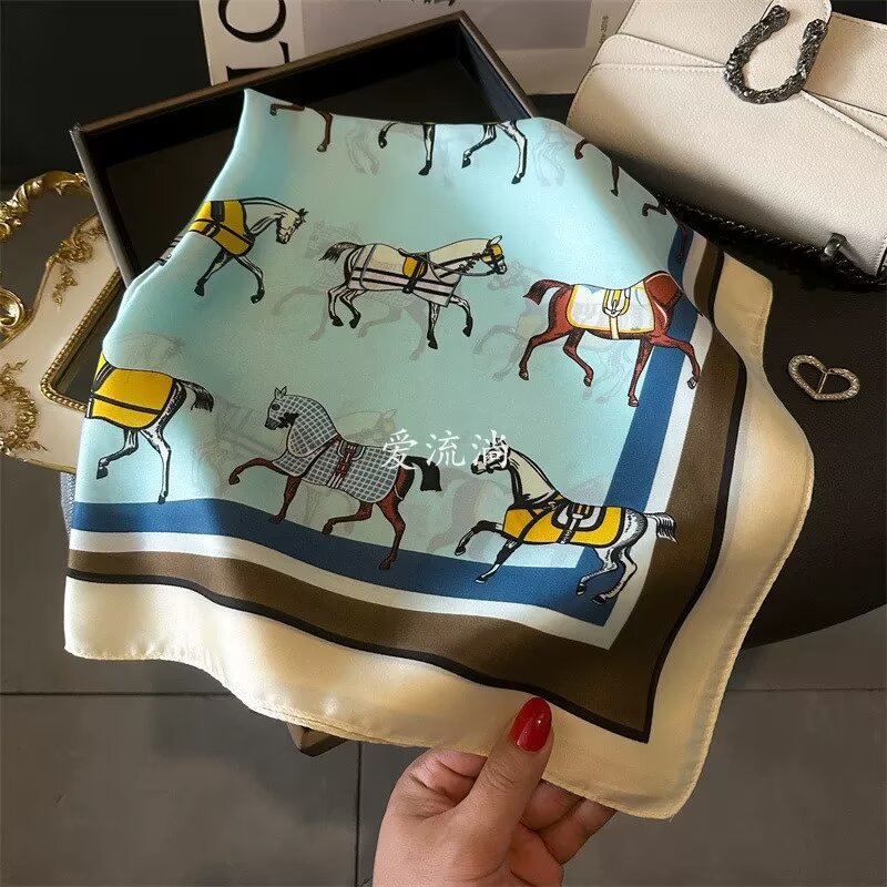 70cm Square Scarf  for Women R - Silk Neck Scarf ulasan dan harga